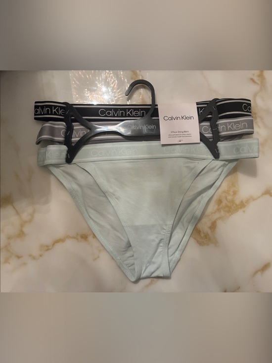 Calvin Klein Other - Calvin Klein Girls' Mint and Black Logo Elastic Briefs - 3 Pack